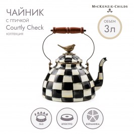 Чайник с птичкой 3 литра Courtly Check 89236-40B